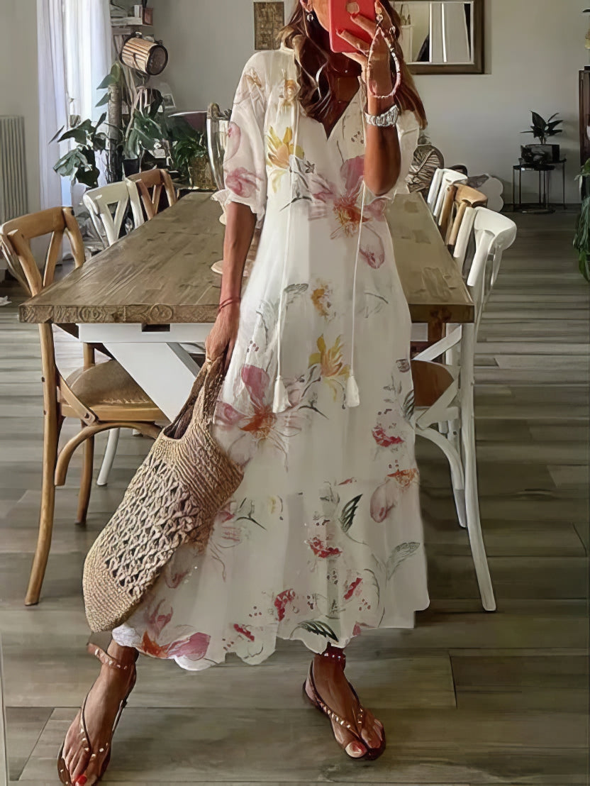 Tonee – Boho Dress with Belly Coverage 